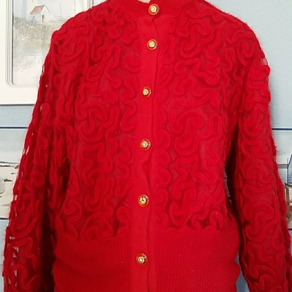 VINTAGE LAMSHINI ANGORA BLEND JACKET - Picture 2 of 8